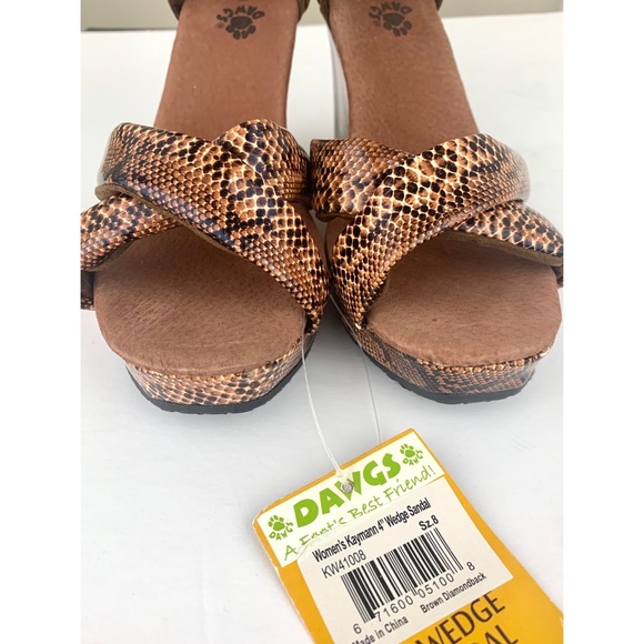 Dawgs Brown Diamondback Wegdes NWT - Picture 4 of 7